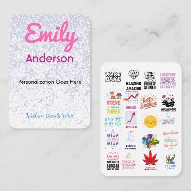 Place Cards Custom Printed Guest Seating | Elegant (Front/Back)