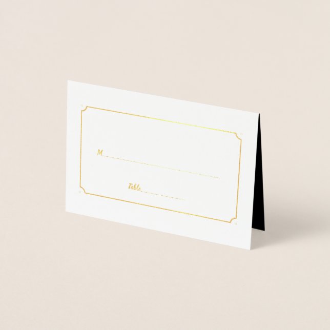 Place Cards Gold Frame (Front)