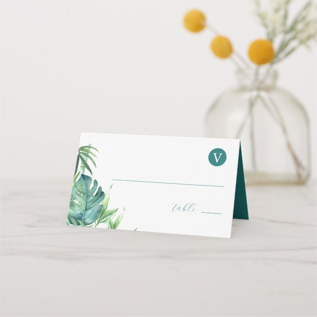 Place Cards Tropical Destination Wedding Theme (Front)