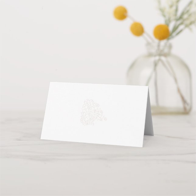 Place Cards Wedding Custom Elegant Guest (Front)