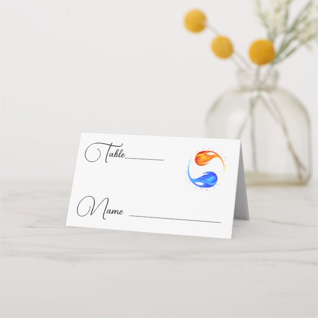 Place Cards-Wedding-Twin Flame- Place Card (Front)