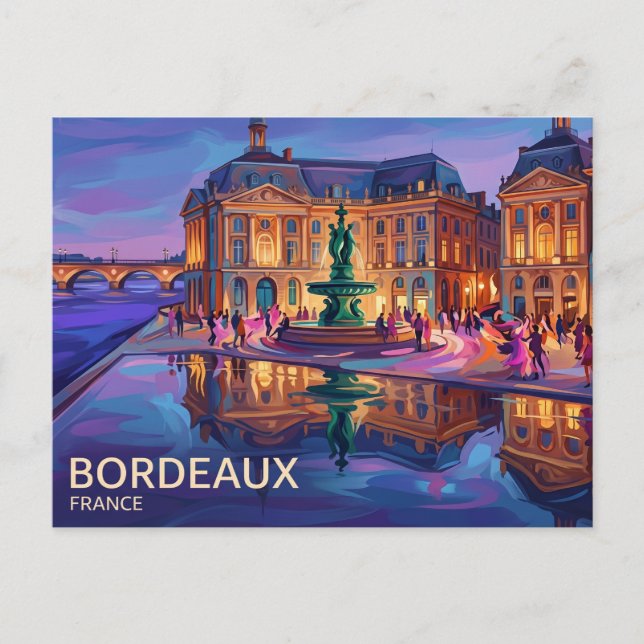 Place de la Bourse France Postcard (Front)
