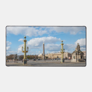 Place de la Concorde and obelisk - Paris, France Desk Mat