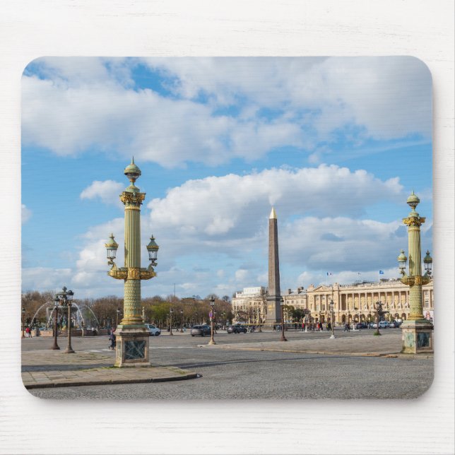 Place de la Concorde and obelisk - Paris, France Mouse Pad (Front)