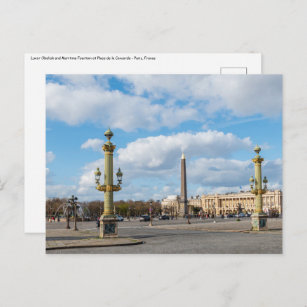 Place de la Concorde and obelisk - Paris, France Postcard