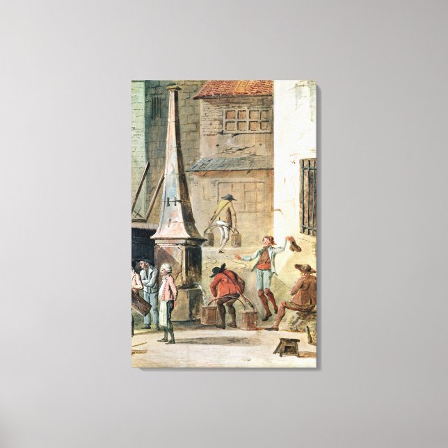 Place de l'Apport-Paris in Front of Grand Canvas Print (Front)
