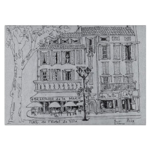 Place de L'Hotel de Ville   Aix en Provence Cutting Board