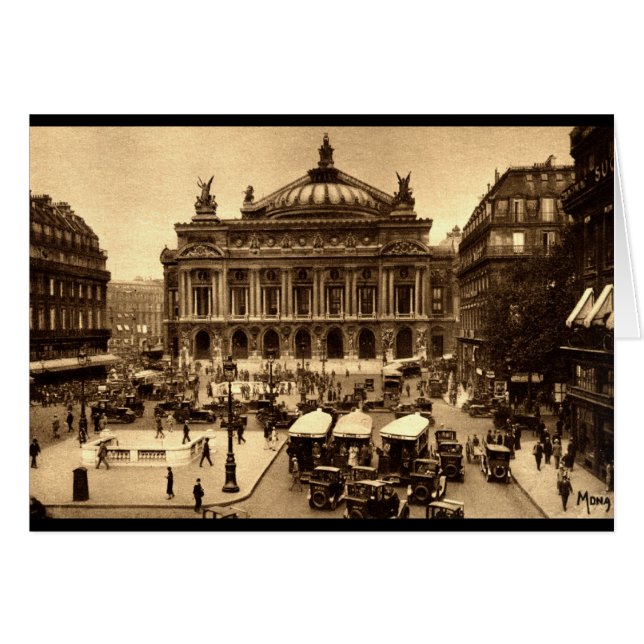 Place de l'Opera, Paris France c1925 Vintage (Front Horizontal)