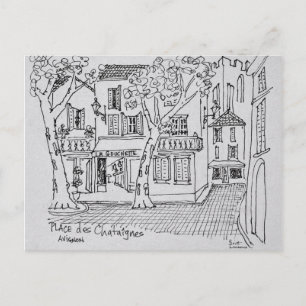 Place des Chataignes   Avignon, France Postcard