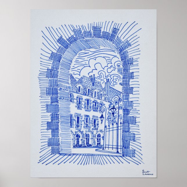 Place des Vosges | Marais, Paris, France Poster (Front)