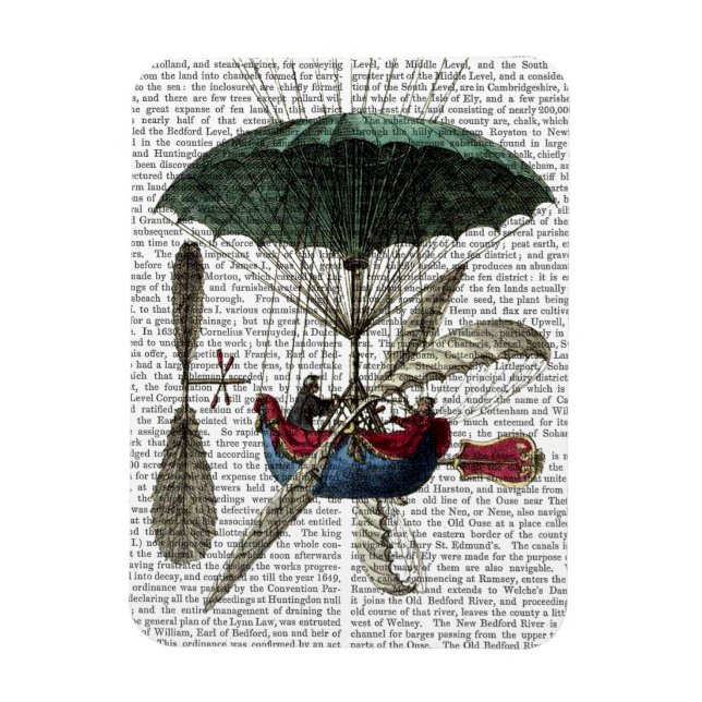 Place Du Louvre Hot Air Balloon Magnet (Vertical)