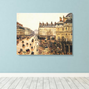 Place du Theatre Francais, Paris Rain by Pissarro Canvas Print