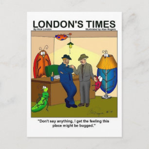 Place Is Bugged Funny Police Gifts & Tees Postcard