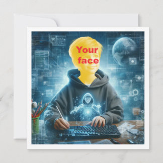 Place my face in the pic, computer lover, geni card