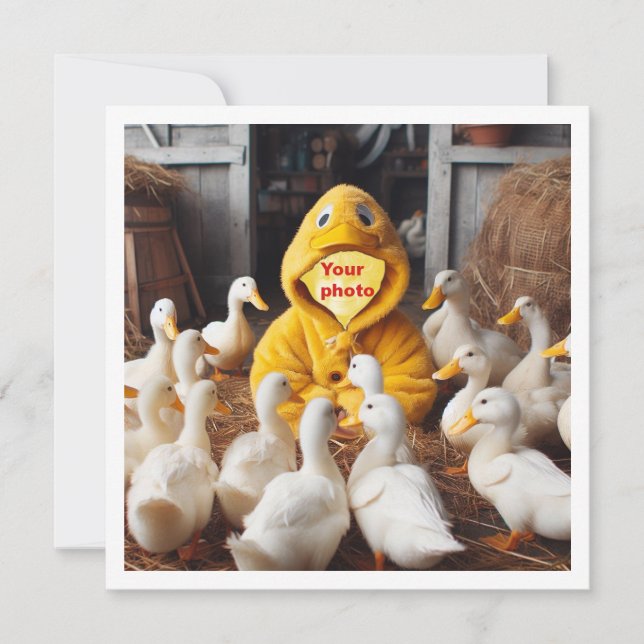 Place my face in the picture, ducks and child card (Front)