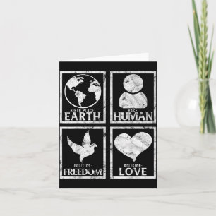 Place Of Birth Earth Race Human Freedom Love Peace Card