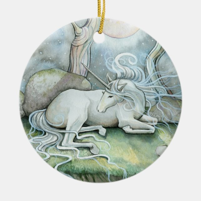 Place of Peace Unicorn Ornament (Front)