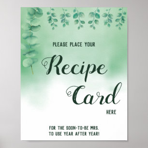 Place Recipe Card Here Eucalyptus Shower Sign
