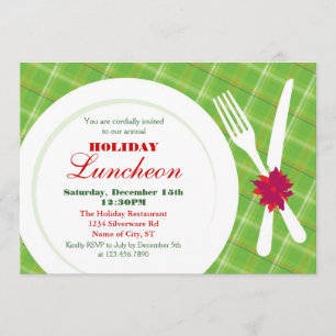 Place Setting Holiday Dinner Invitation