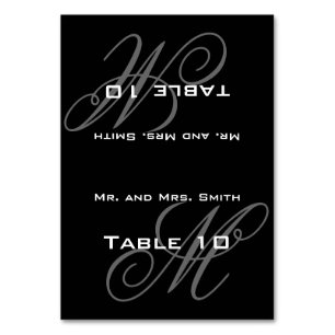 Place Setting Monogram Table Number