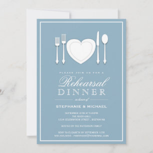 Place Setting Rehearsal Dinner Party Invitation