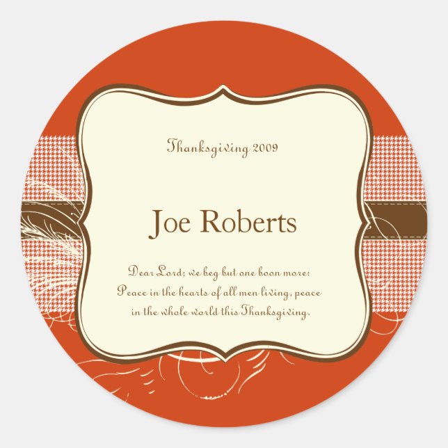 Place Setting Sticker (Front)