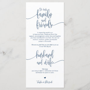 Place Setting Thank You Card for Wedding Dinner