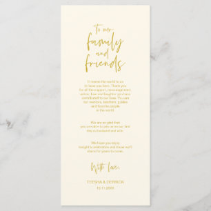 Place Setting Thank You, Minimalist Gold Card