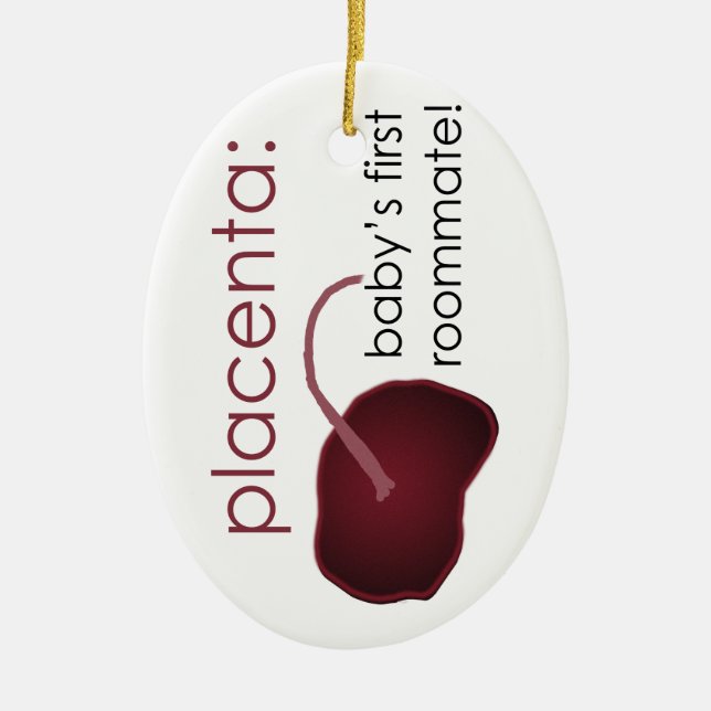 placenta, baby's first roommate ceramic tree decoration (Front)