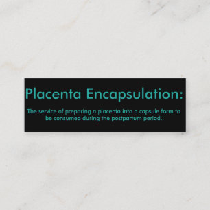 Placenta Encapsulation Cards