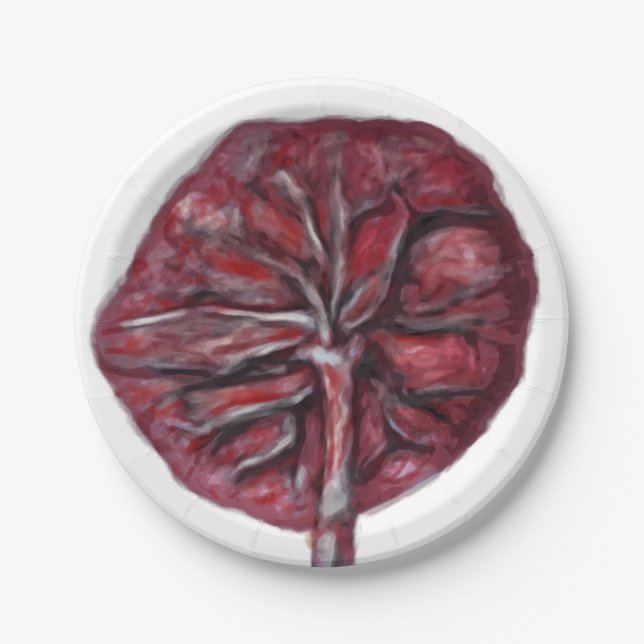 Placenta plate, baby shower, blessing way paper plate (Front)