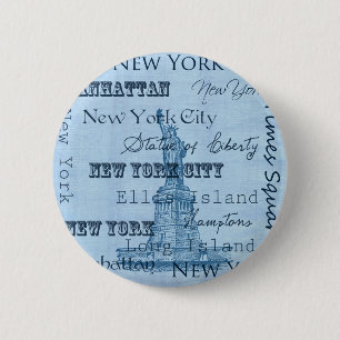 Places New York 6 Cm Round Badge