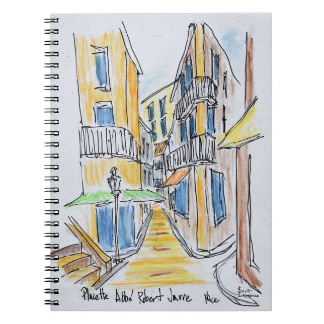 Placette Abbe Robert Jarred | Old Nice, France Notebook (Front)