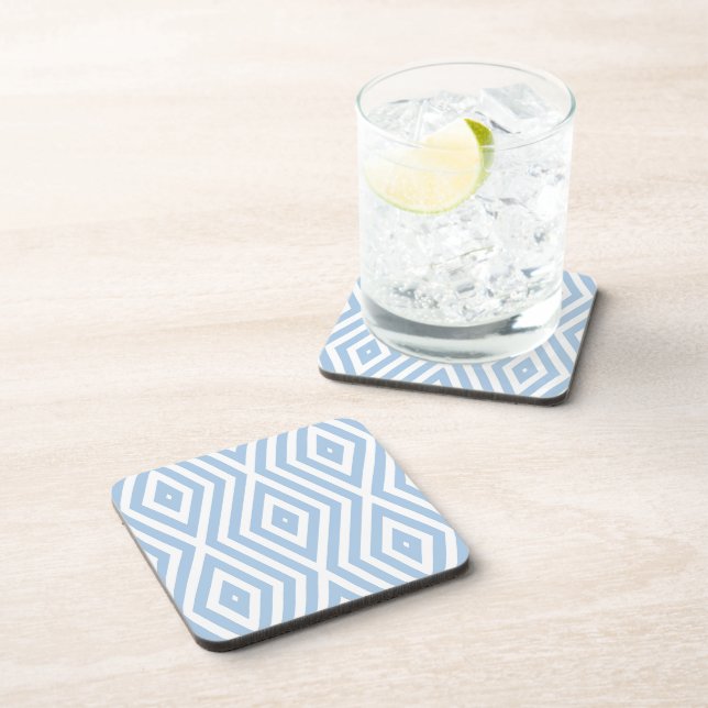 Placid Blue Moods Diamond Chevrons Coaster (Right Side)