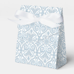 Placid Blue & White Damask Pattern Favour Box