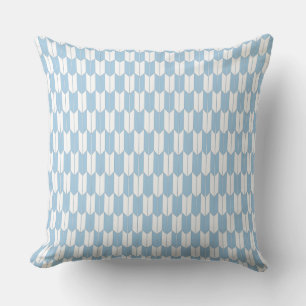 Placid Blue & White Japanese Yagasuri Throw Pillow