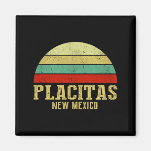 Placitas New Mexico Vintage Retro Sunset _1  Magnet