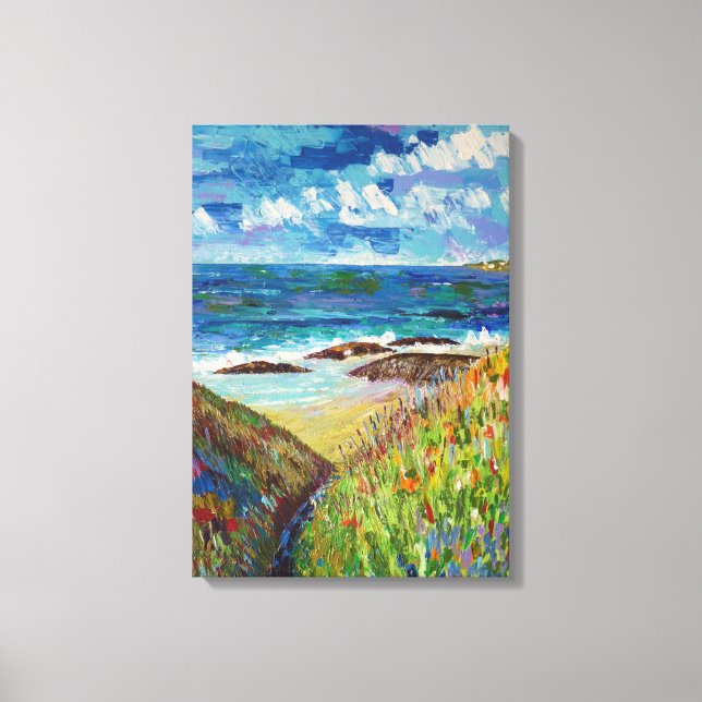 Plage en Bretagne Canvas Print (Front)
