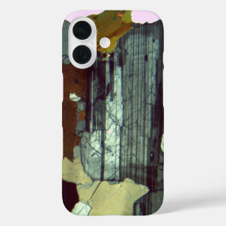 Plagioclase in Thin Section- Igneous Rock Texture iPhone 16 Case