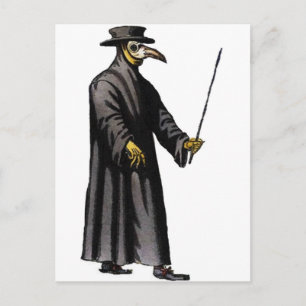 plague doctor-3 postcard