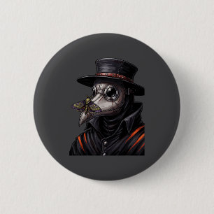 Plague Doctor Gothic Cottagecore Moth Face Mask Oc 6 Cm Round Badge