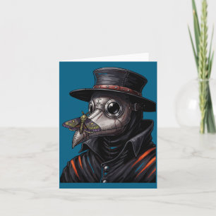 Plague Doctor Gothic Cottagecore Moth Face Mask Oc Card