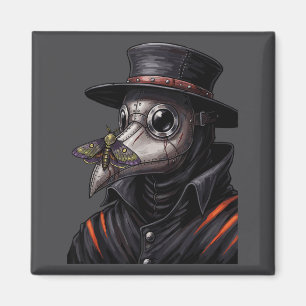Plague Doctor Gothic Cottagecore Moth Face Mask Oc Magnet