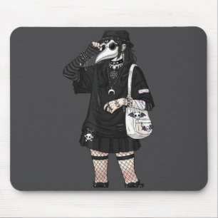 Plague Doctor Gothic Cottagecore Moth Face Mask Oc Mouse Pad