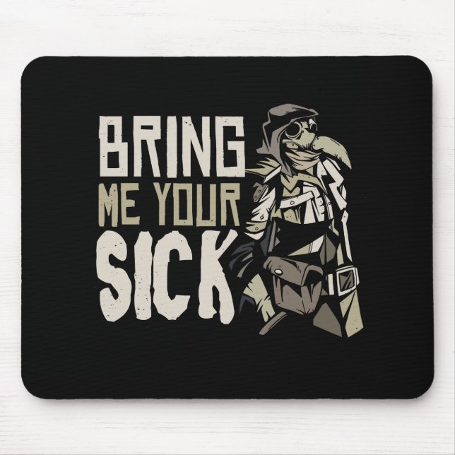 Plague Doctor Halloween Scary Gothic Gift Mouse Pad (Front)