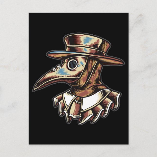 Plague Doctor Illustration Art Postcard (Front)