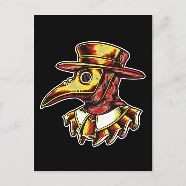 Plague Doctor Illustration Postcard (Front)