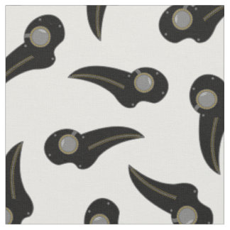 plague doctor masks on white fabric
