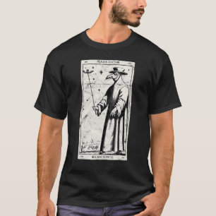 Plague Doctor Occult Black Death Tarot Card Antich T-Shirt