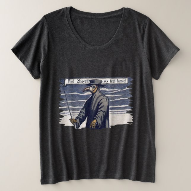 Plague Doctor Stay Back Tshirt (Design Front)